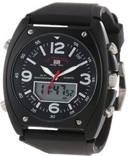 U.S. Polo Assn. Sport US9052 Analog-Digital Black Dial Black Rubber Strap
