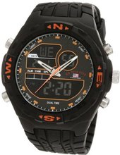U.S. Polo Assn. Sport US9059 Analog-Digital Black Dial Black Rubber Strap