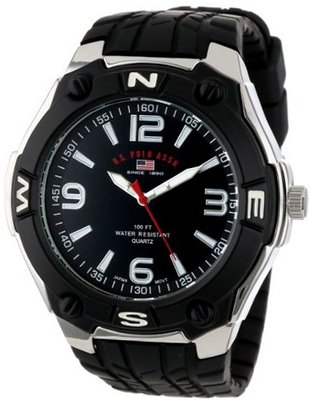 U.S. Polo Assn. Sport US9093 Black Silicone Analog