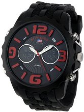 U.S. Polo Assn. Sport US9117 Black Silicone Analog Digital