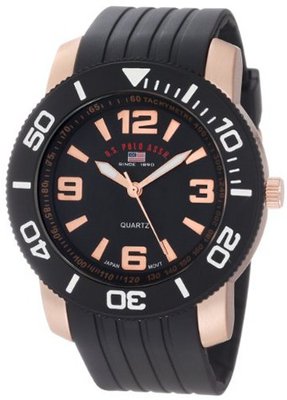 U.S. Polo Assn. Sport US9125 Black Rubber Strap