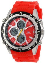 U.S. Polo Assn. Sport US9136 Red Silicone Analog Digital