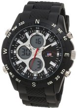 U.S. Polo Assn. Sport US9140 Black Rubber Strap Analog Digital