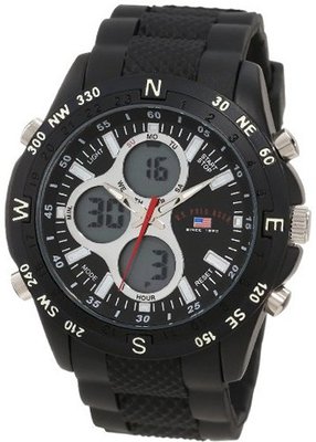 U.S. Polo Assn. Sport US9140 Black Rubber Strap Analog Digital