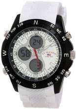 U.S. Polo Assn. Sport US9143 White Textured Strap Analog Digital