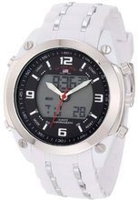 U.S. Polo Assn. Sport US9147 White Rubber Strap Analog-Digital