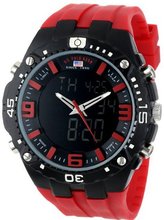 U.S. Polo Assn. Sport US9173 Red Silicone Analog Digital