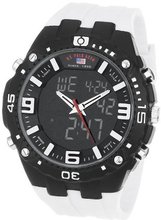U.S. Polo Assn. Sport US9176 White Silicone Analog Digital
