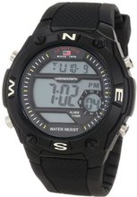 U.S. Polo Assn. Sport US9212 Black Silicone Digital