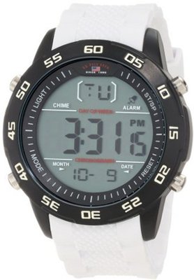 U.S. Polo Assn. Sport US9215 White Silicone Digital