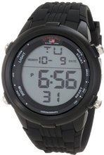 U.S. Polo Assn. Sport US9219 Black Silicone Digital