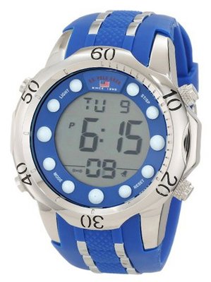 U.S. Polo Assn. Sport US9223 Blue Silicone Digital