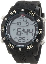 U.S. Polo Assn. Sport US9225 Black Silicone Digital
