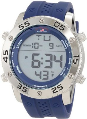 U.S. Polo Assn. Sport US9226 Blue Silicone Digital