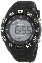 U.S. Polo Assn. Sport US9227 Black Silicone Digital