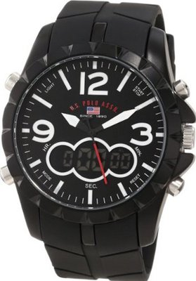 U.S. Polo Assn. Sport US9235 Black Analog Digital Strap