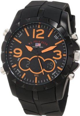 U.S. Polo Assn. Sport US9238 Black Analog Digital Strap