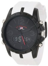 U.S. Polo Assn. Sport US9241 White Analog Digital Strap
