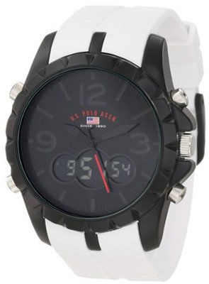 U.S. Polo Assn. Sport US9241 White Analog Digital Strap