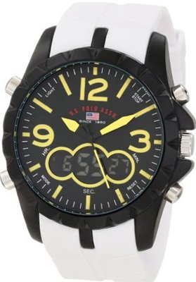 U.S. Polo Assn. Sport US9243 White Analog Digital Strap