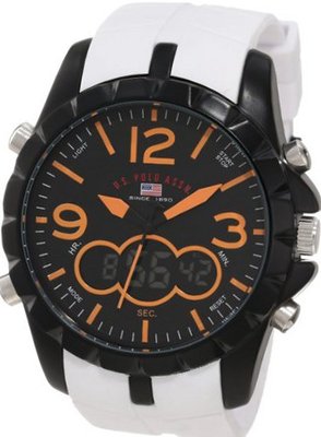 U.S. Polo Assn. Sport US9244 White Analog Digital Strap