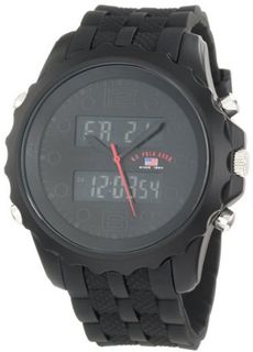 U.S. Polo Assn. Sport US9269 Black Analog-Digital Rubber Strap