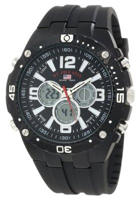 U.S. Polo Assn. Sport US9273 Black Analog-Digital Rubber Strap