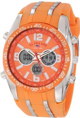 U.S. Polo Assn. Sport US9285 Orange Analog-Digital Chronograph