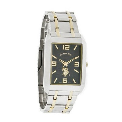 U.S. Polo Assn Black Dial Two Tone Bracelet Dress Quartz USC80004