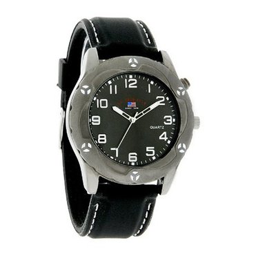 U.S. Polo Assn Black Finish Case Rubber Strap Quartz US9171