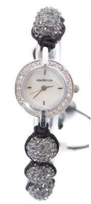 Equilibrium Shamballa Grey Diamante Ladies Bracelet