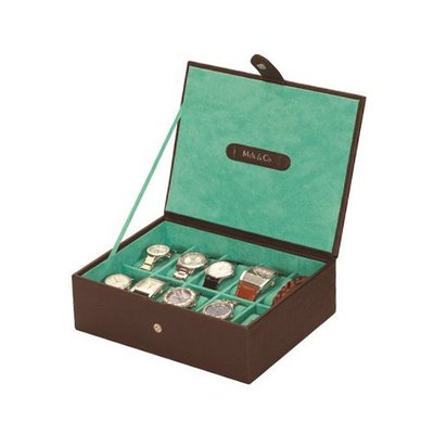 Lionite Mele 10 Brown Leatherette Collection Display Box Case New