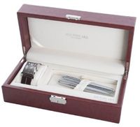uUKM Gifts Leatherette Chest Gift Box With , Grid Cut Ballpoint & Rollerball Pens 
