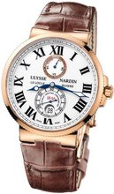 MENS ULYSSE NARDIN MARINE CHRONOMETER 18K ROSE GOLD 43MM WATCH 266-67/40