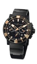 New Limited Edition Ulysse Nardin Maxi Marine Diver Black Sea Chronograph Randy " BIG UNIT " Johnson 353-95LE-3C