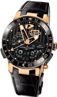 New Ulysse Nardin El Toro 18k Rose Gold Limited Edition Perpetual Calendar Automatic COSC Black 326-03