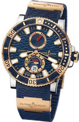 New Ulysse Nardin Maxi Marine Diver Titanium 18K Rose Gold Blue Automatic 265-90-3/93