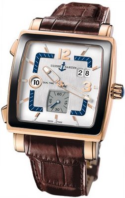 Quadrato Dual Time , Rose Gold 246-92cer/600