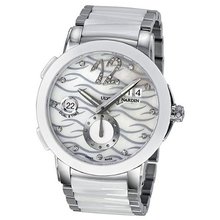 Ulysse Nardin Executive Dual Time Diamond Mother of Pearl Ceramic Ladies 243-10-7-691