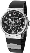 Ulysse Nardin Marine Chronograph Manufacture Black Rubber Strap Automatic 1503-150-3/62
