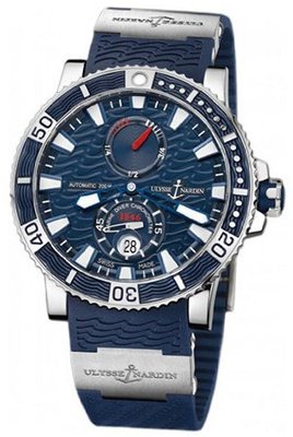 Ulysse Nardin Maxi Marine Diver Titanium Blue Dial Blue Rubber 263-90-3-93