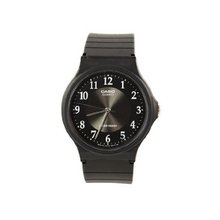 Casio Ultra Thin WATMQ24BK Black Element Unisex in Black Silicone Strap for Everyday Apparel