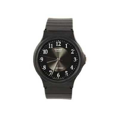 Casio Ultra Thin WATMQ24BK Black Element Unisex in Black Silicone Strap for Everyday Apparel