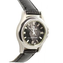 Charlie Jill  in Black Dial Black Leather Strap, Perfect Gift Idea