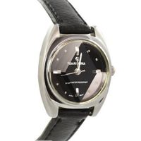 Charlie Jill  in Black Dial Black Leather Strap, Perfect Gift Idea