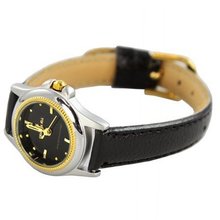 Charlie Jill  in Black Dial Black Leather Strap, Perfect Gift Idea