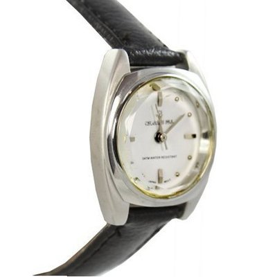 Charlie Jill  in White Dial Black Leather Strap, Perfect Gift Idea