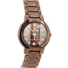 uUnico Tech Charlie Jill  in Brown Dial Bronze Color Stainless Steel Bracelet, Perfect Gift Idea 
