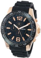 UNLISTED WATCHES UL1202 City Streets Round Rose Gold Black Dial Strap