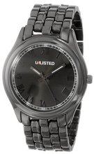 UNLISTED WATCHES UL1239 City Streets Triple Gunmetal Roman Numerals Bracelet